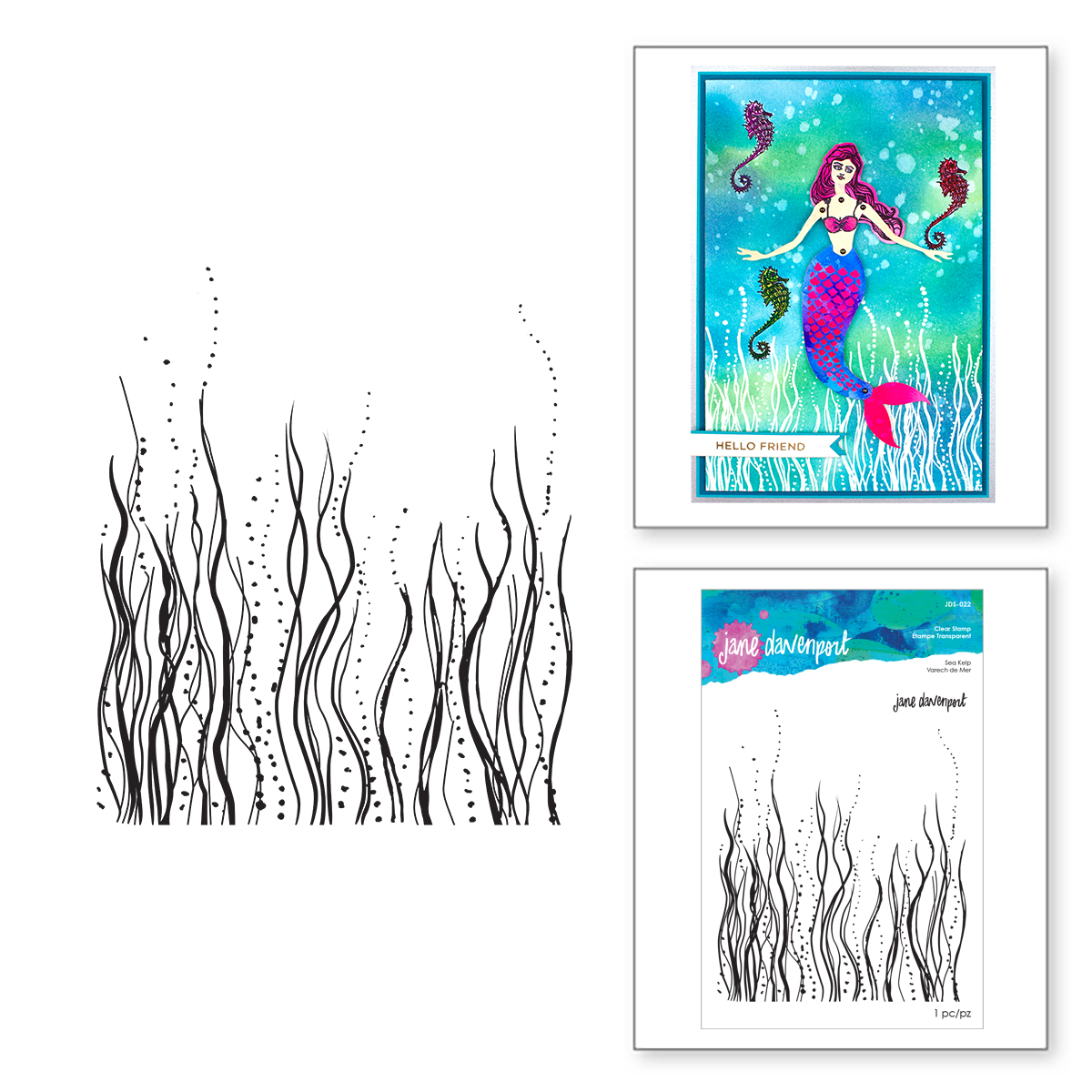 Jane Davenport Sea Kelp clearstempel silikonstempel