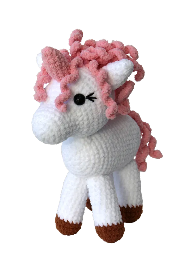 Go Handmade Licorne hekleoppskrift enhjørning 25 cm