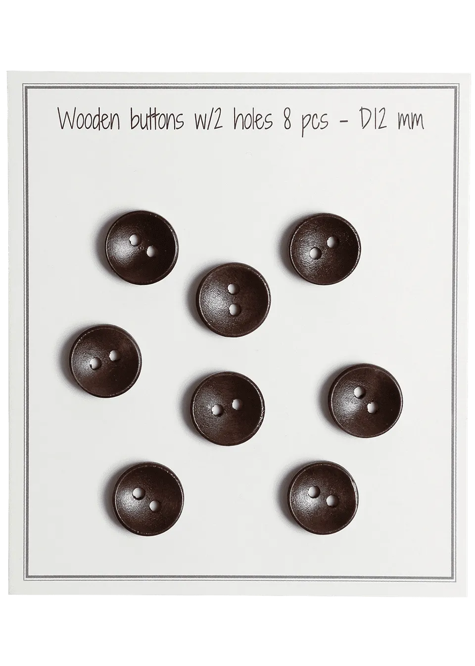 Go Handmade Deep knapper 12 mm brun 8 stk