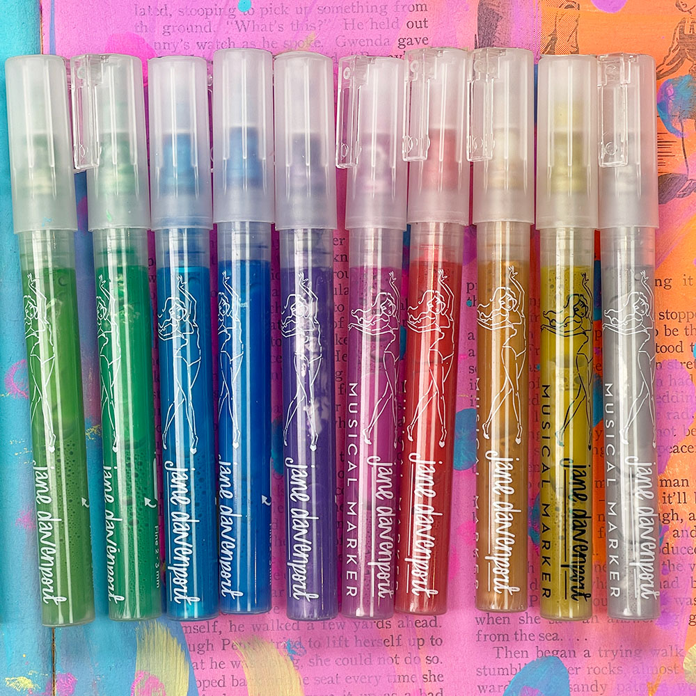 Jane Davenport Wham Glam Musical Markers malingstusjer 20 neon metallic
