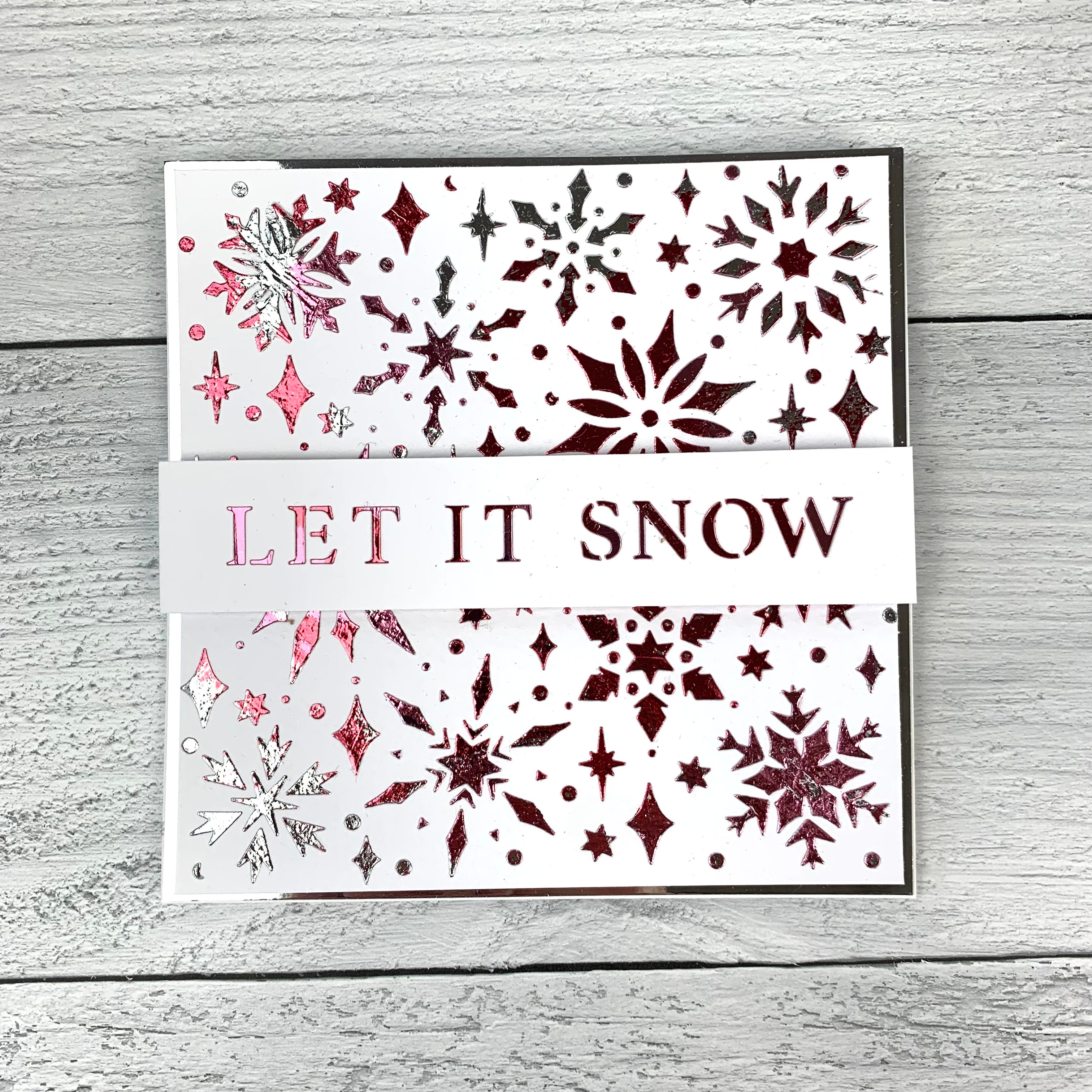 The Crafters Workshop TCW1057 Snowflake Sparkles sjablong 6x6 snøflak