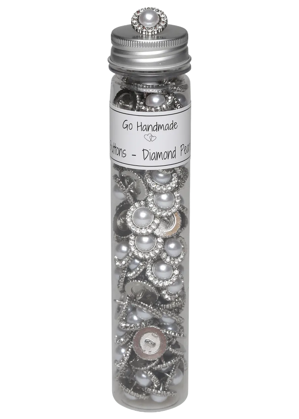 Go Handmade Diamond pearl knapper 18 mm 100 stk perlemor