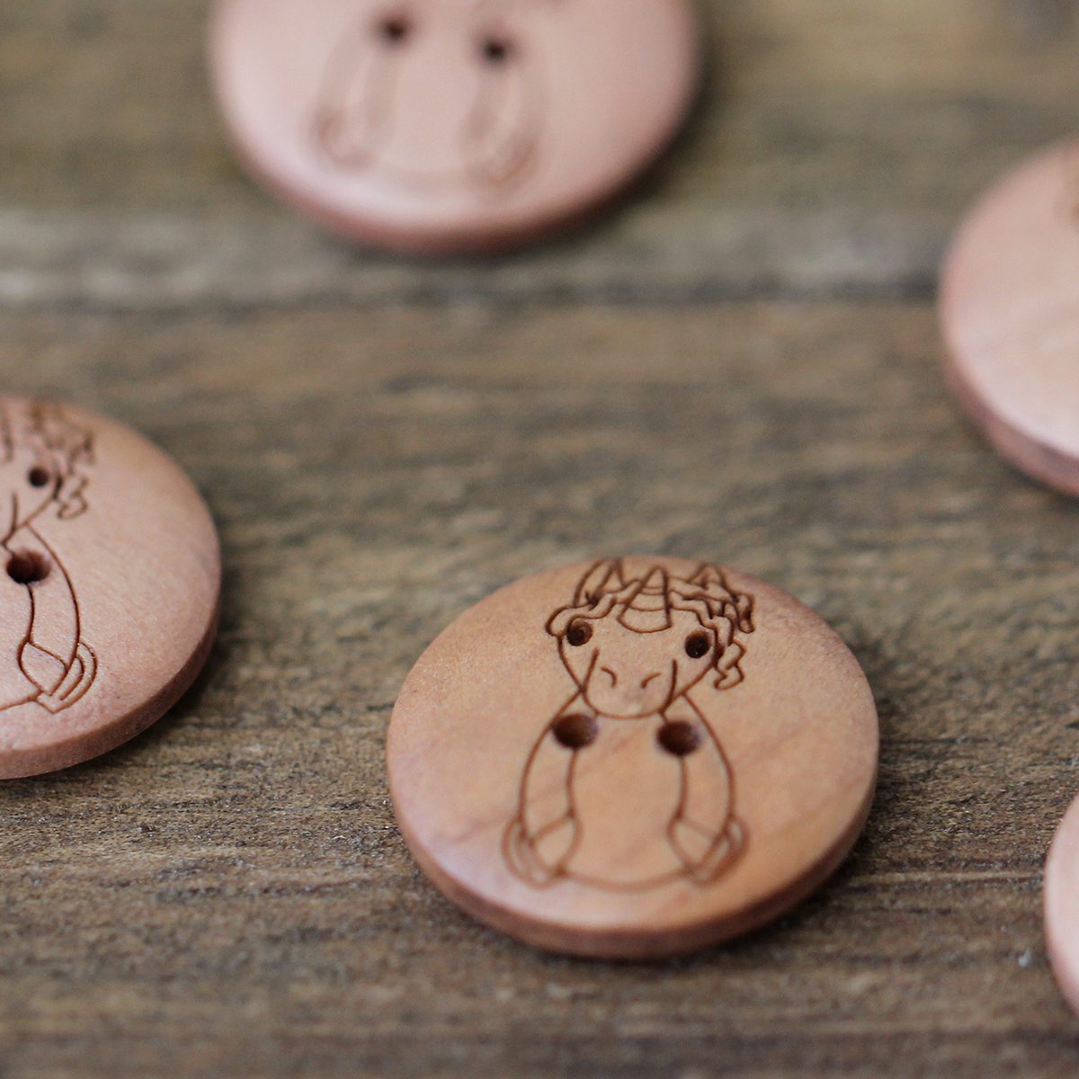 Go Handmade Unicorn knapper 17 mm 8 stk enhjørning