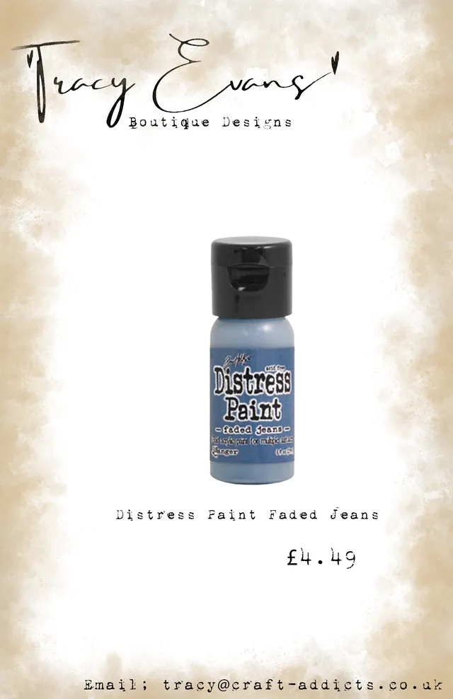 Tim Holtz Distress Paint akrylmaling Faded Jeans DI152 blå