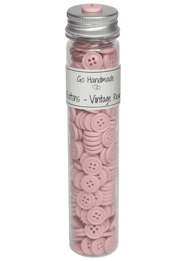 Go Handmade Vintage Resin 15 mm knapper 245 stk