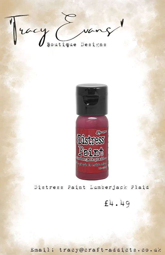 Tracy Evans DI154 distress paint lumberjack plaid