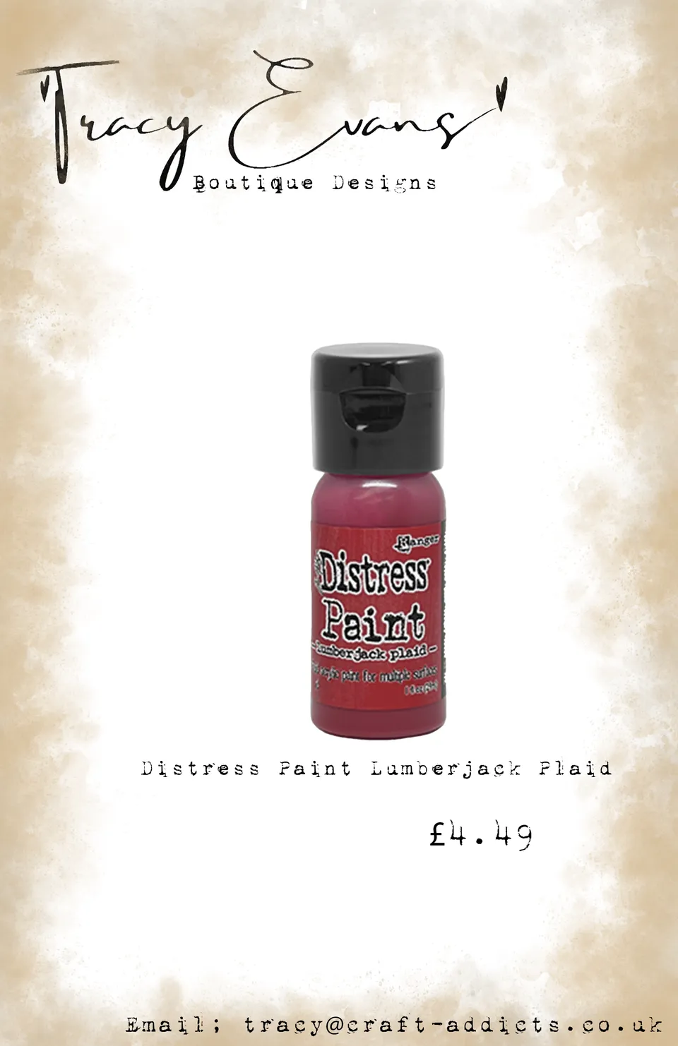 Tracy Evans DI154 distress paint lumberjack plaid
