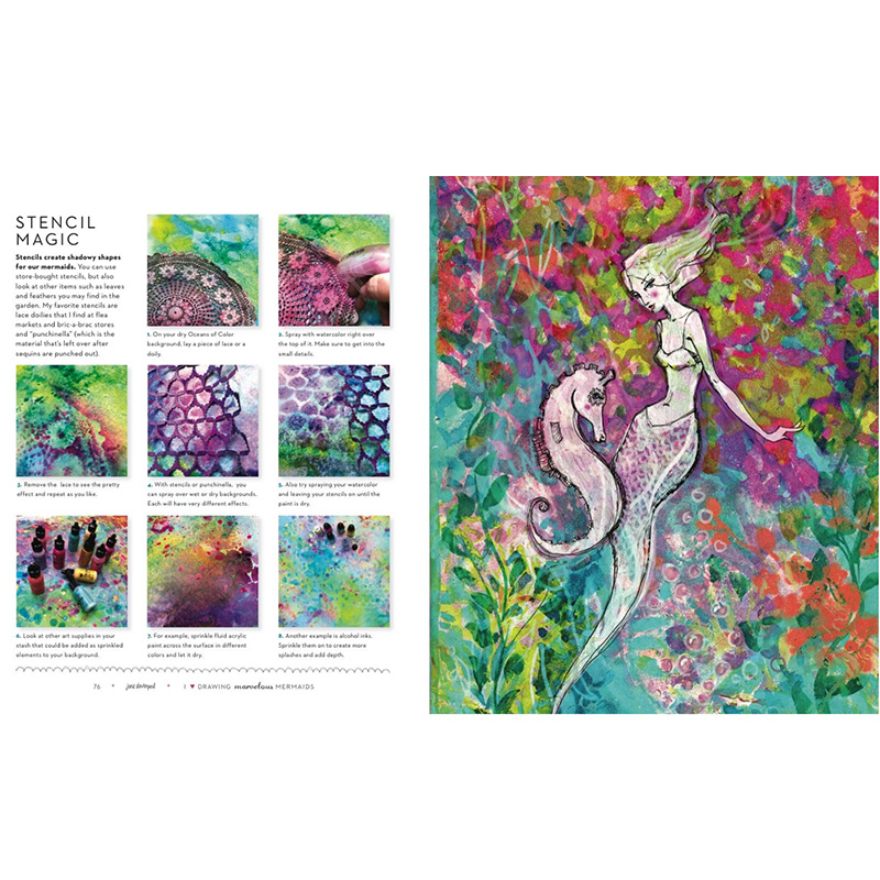 Jane Davenport Marvelous Mermaids tegnebok havfruer