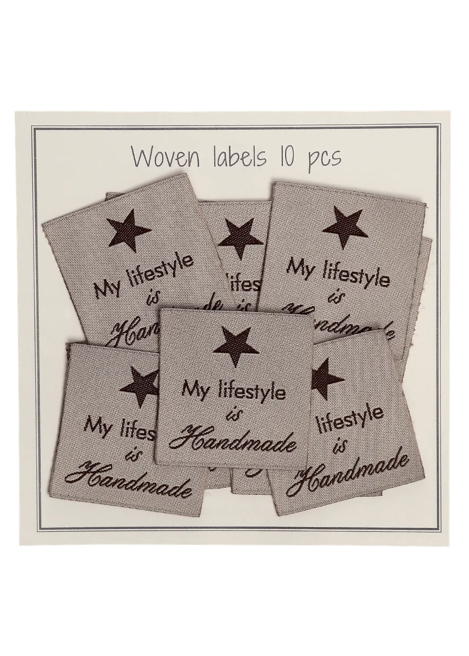 Go Handmade merkelapper beige My lifestyle is handmade 10 stk
