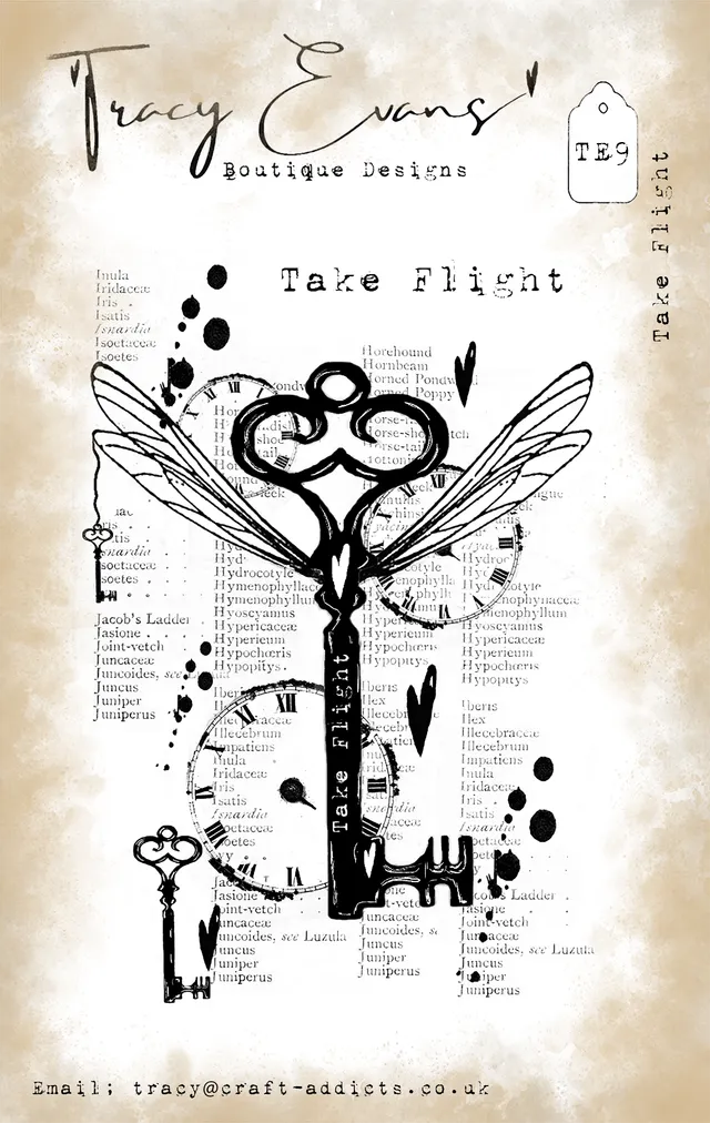 Tracy Evans Design TE009 Take Flight stempel A7