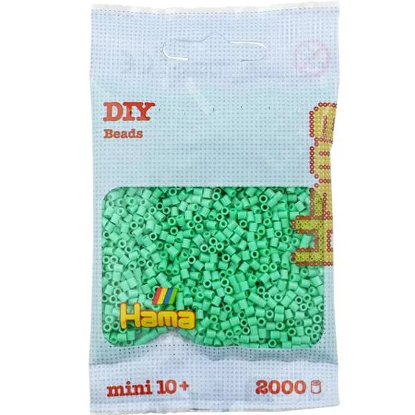 Hama Mini perler lysegrønn 2000 stk små