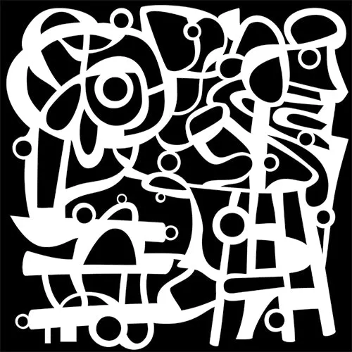 The Crafters Workshop TCW1055 Bubble Scribble sjablong 6x6