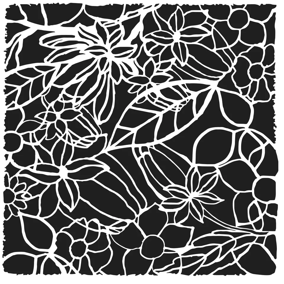 The Crafters Workshop TCW971 Framed Garden sjablong 15x15 cm