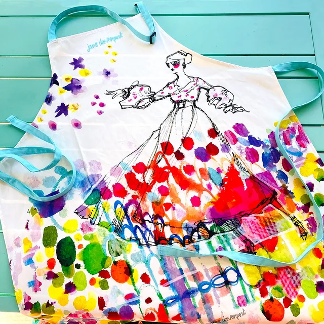 Jane Davenport Art Apron Colourful Magic forkle