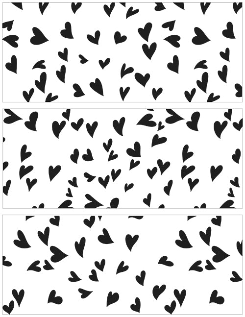 The Crafters Workshop TCW6024 Groovy Hearts sjablong lagdelt