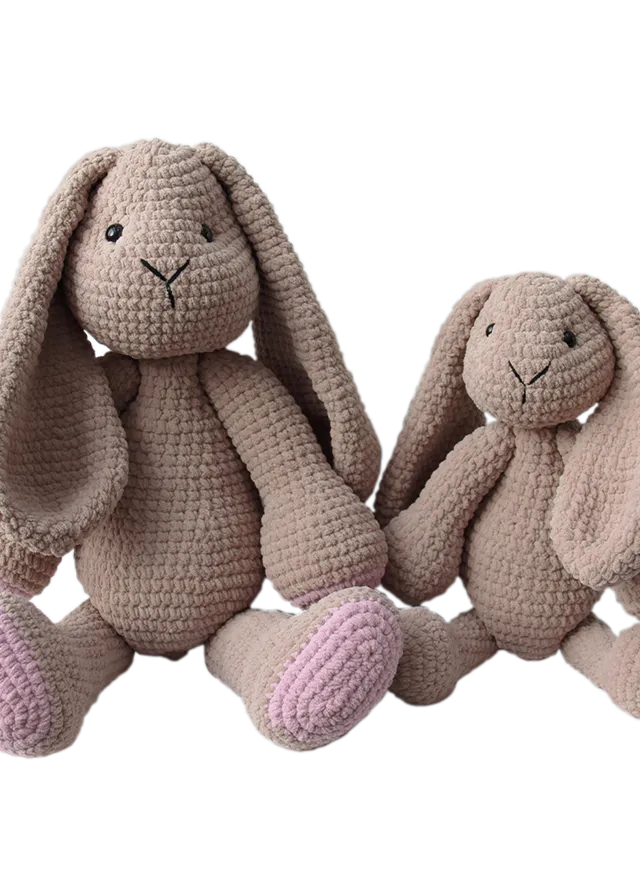 Go Handmade Bunny friends Happy Chunky hekleoppskrift 45 cm