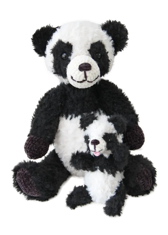 Go Handmade Pandaerne Inus Baby Nusi hekleoppskrift plysjpanda