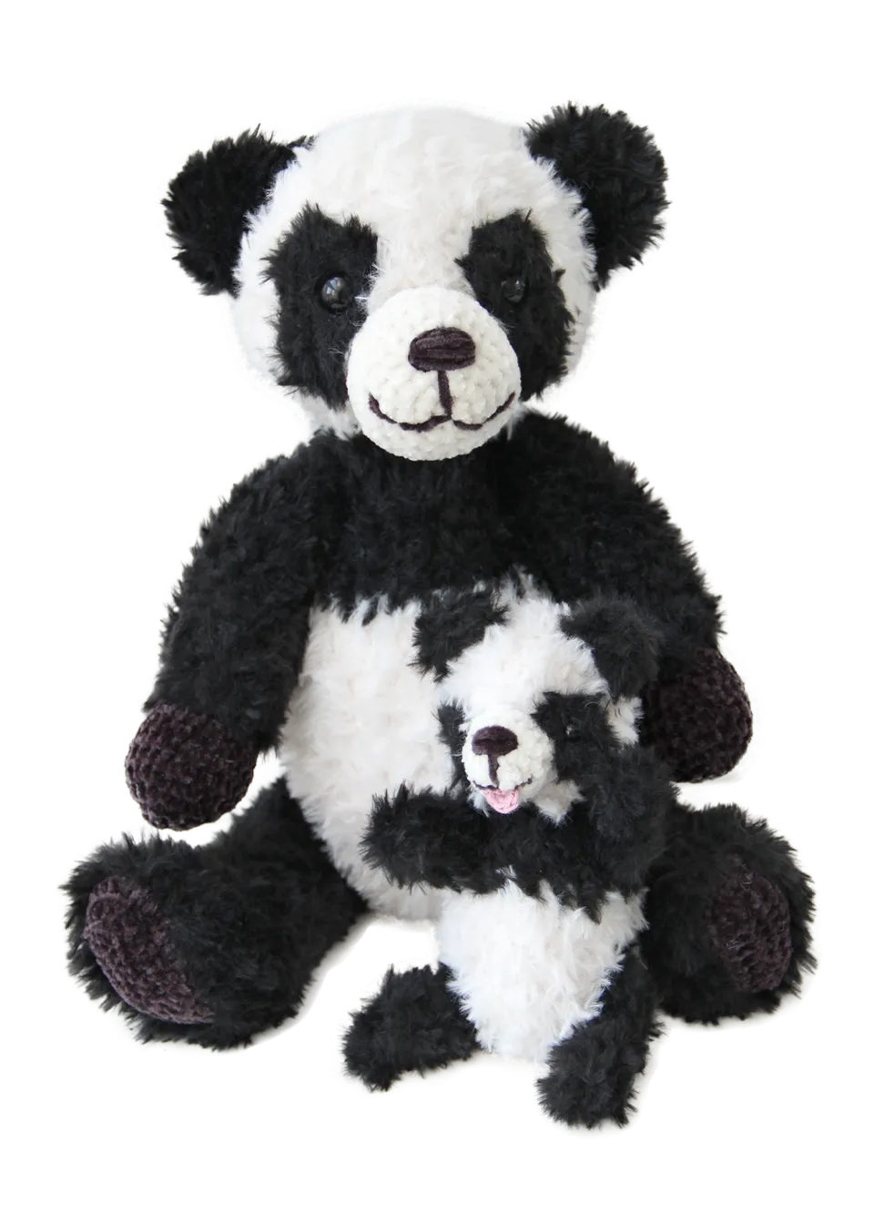 Go Handmade Pandaerne Inus Baby Nusi hekleoppskrift plysjpanda