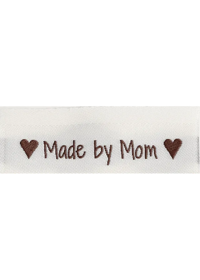 Go Handmade merkelapper Made by Mom 50x11,5 mm 10 stk