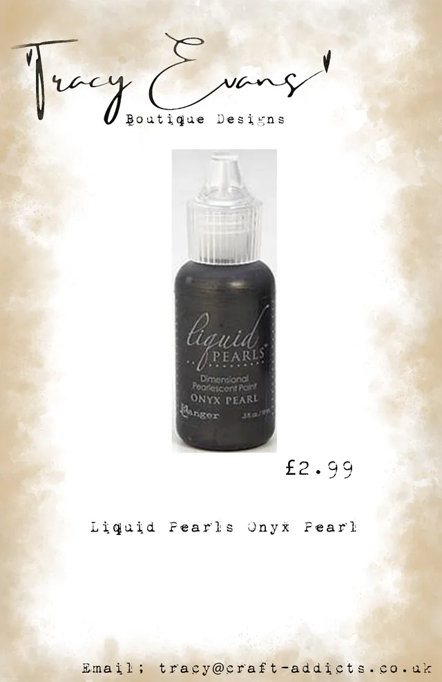 Tracy Evans AC012 Onyx Pearl liquid pearls svart 3D
