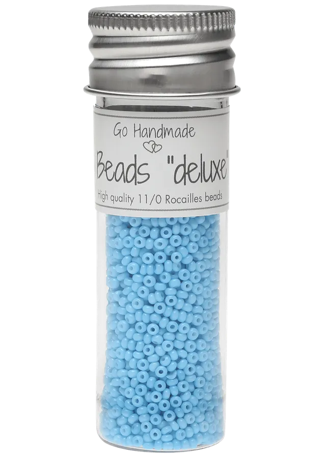 Go Handmade Glass Beads glassperler sea blue 2,2 mm – 30 g