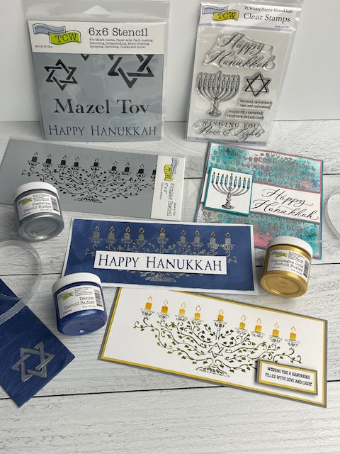 The Crafters Workshop TCW998 Hanukkah sjablong ord