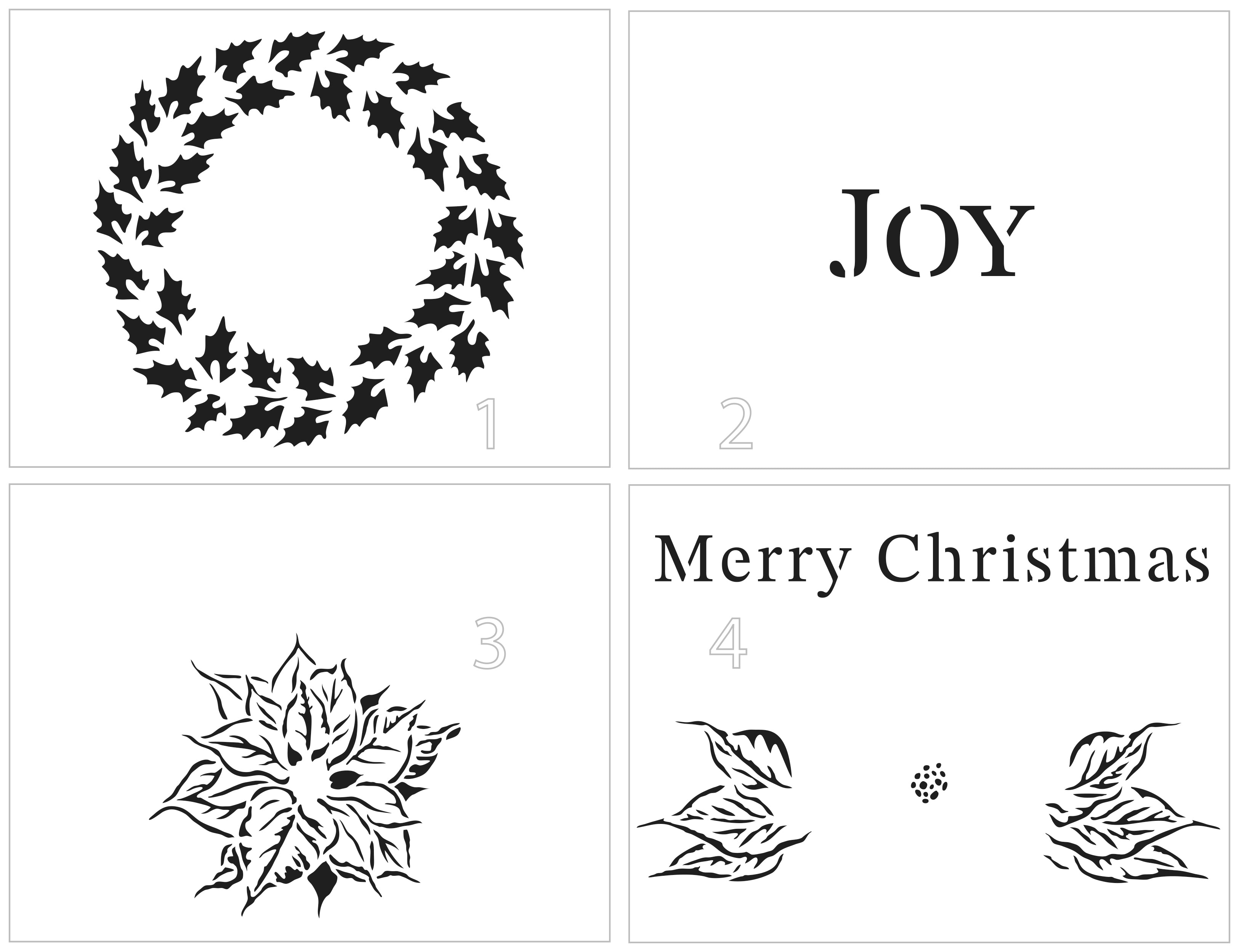 The Crafters Workshop TCW6054 Holly Joy sjablong A2 lagdelt