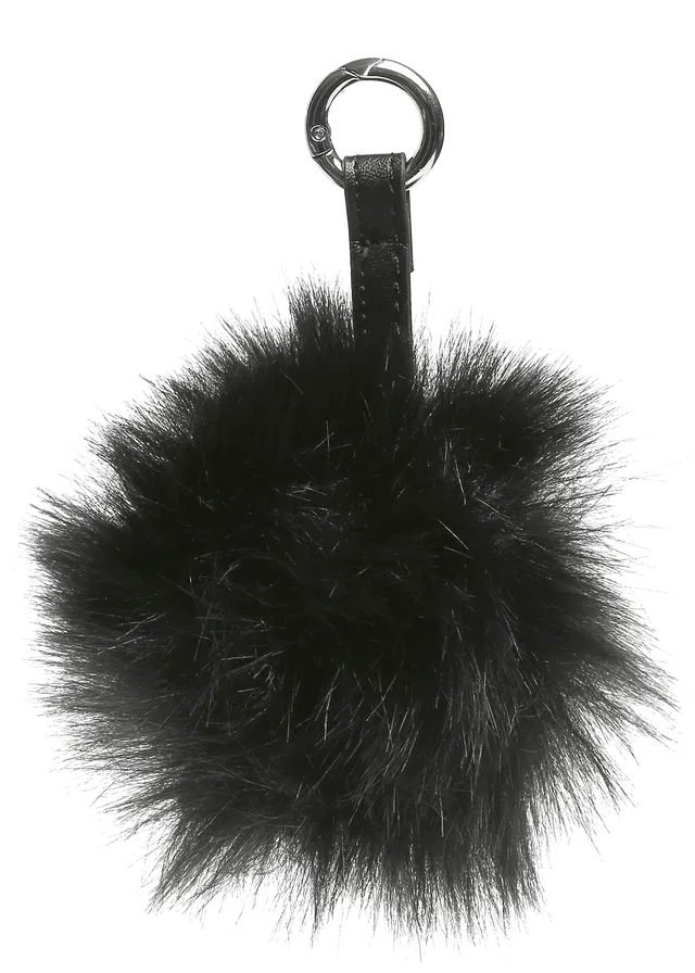 Go Handmade pompon charm 11 cm svart