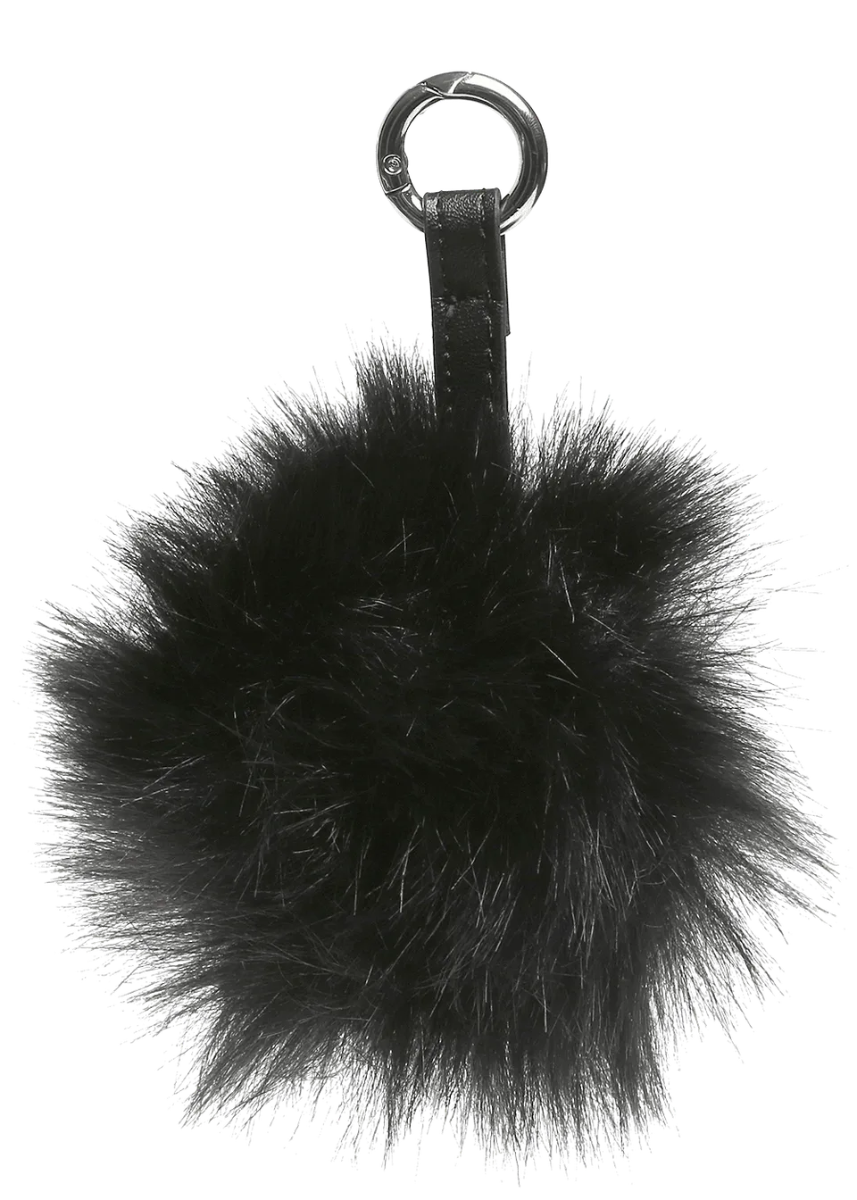 Go Handmade pompon charm svart 11 cm fuskepels