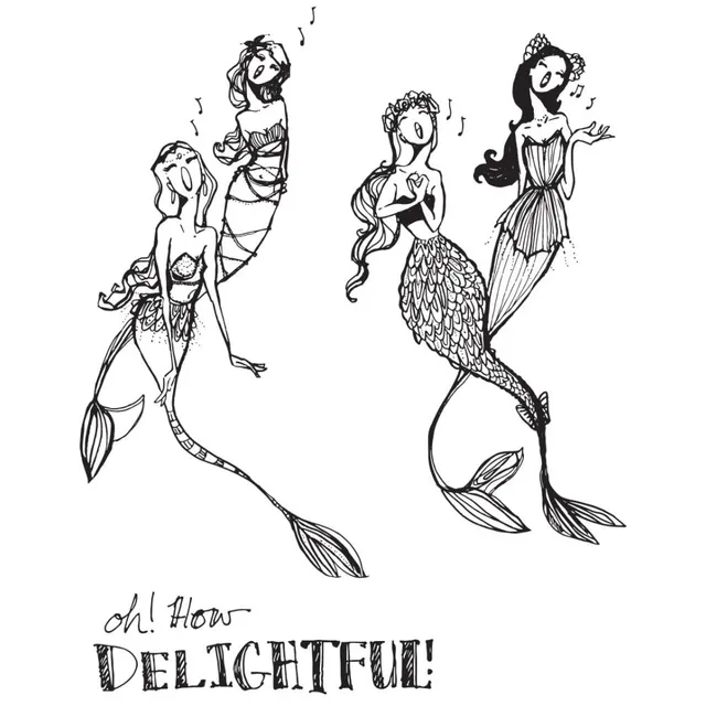Jane Davenport Singing Mermaids stempelsett havfruer