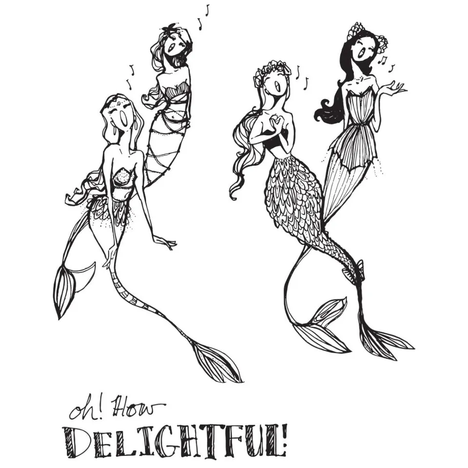 Jane Davenport Singing Mermaids stempelsett havfruer