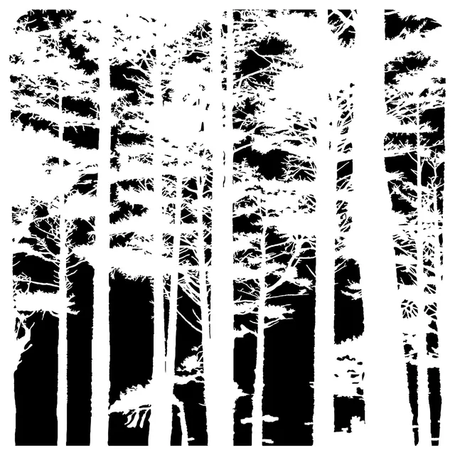 The Crafters Workshop TCW1044 Tree Canopy sjablong 6x6 løvverk