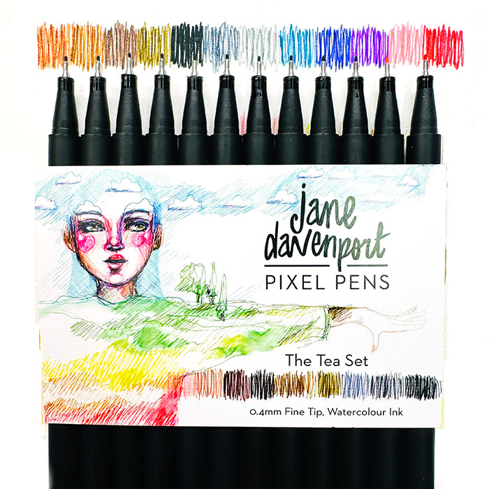 Jane Davenport Pixel Pens fineliner 36 farger presisjon