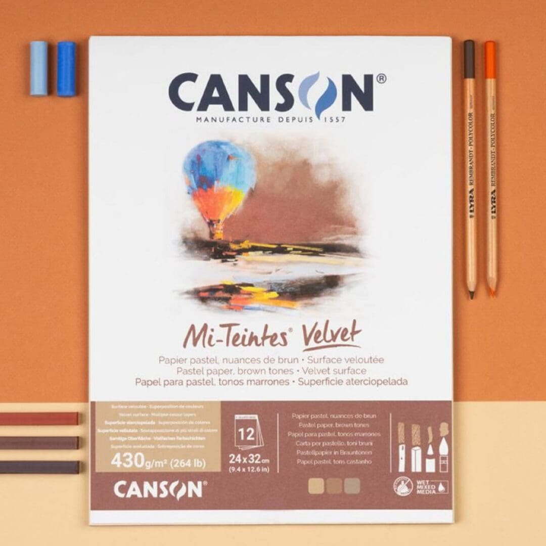 Canson Mi-Teintes Velvet pastellblokk 12 ark 430 g