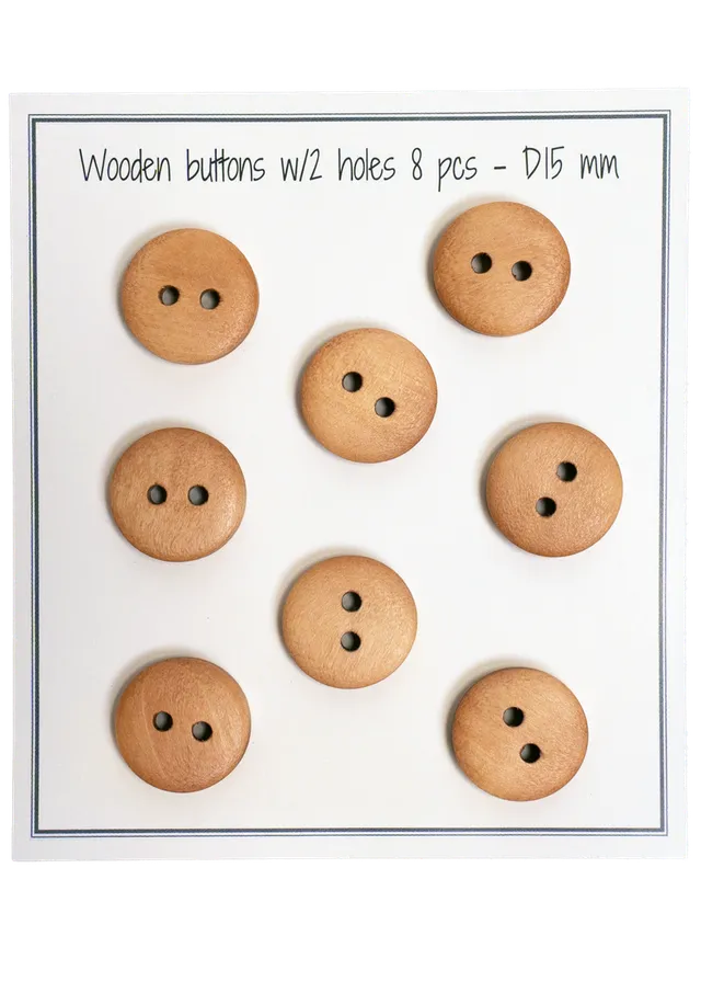 Go Handmade UFO D15 mm treperler natural 8 stk