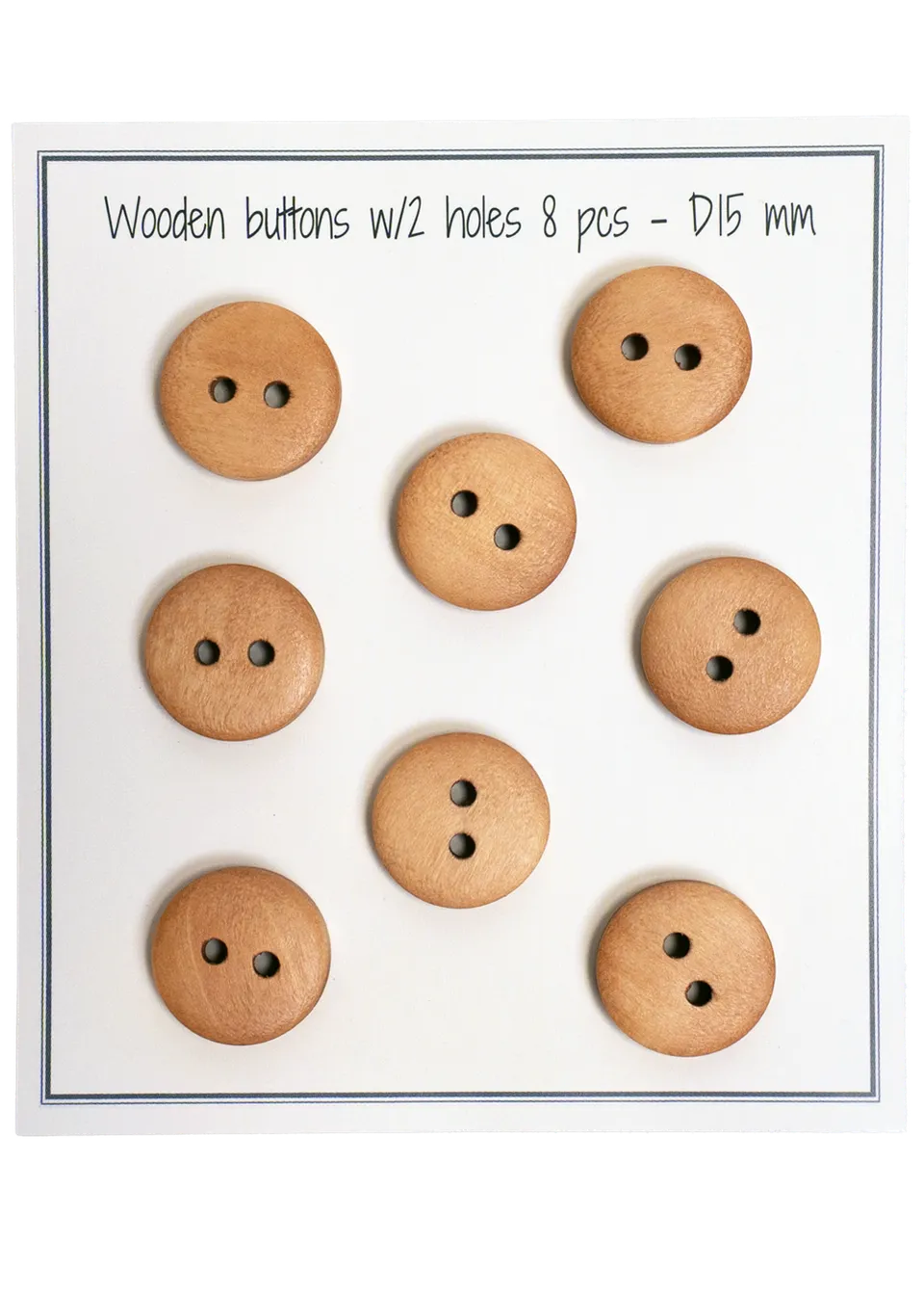 Go Handmade UFO D15 mm treperler natural 8 stk