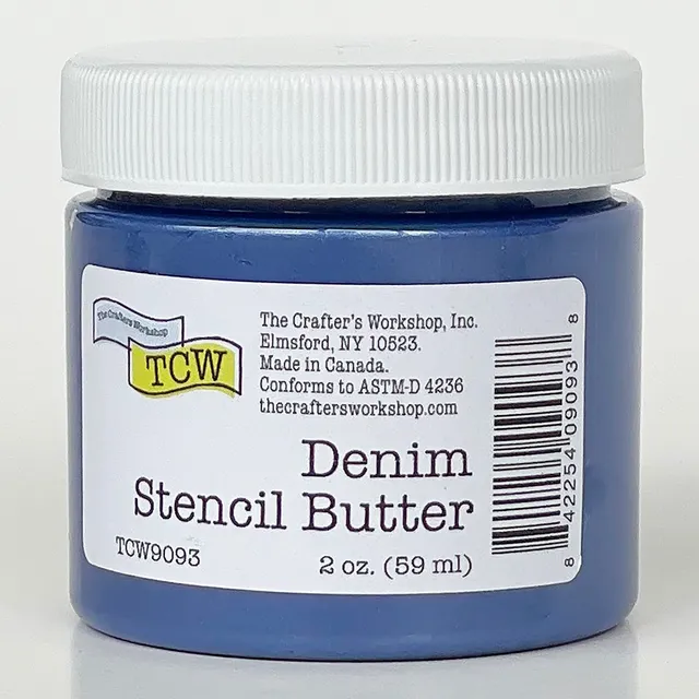 The Crafters Workshop Stencil Butter Denim stencilpasta 2 oz mørkeblå