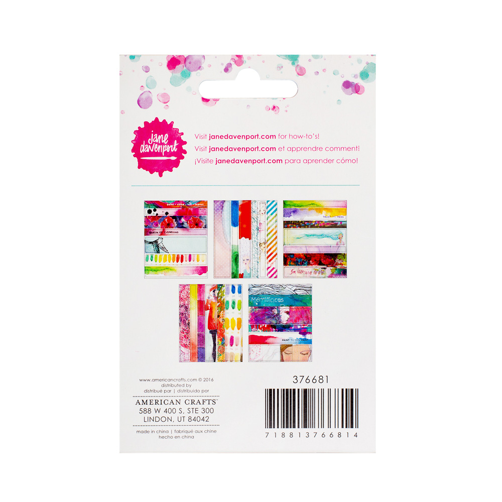 Jane Davenport Paint Phrases washi klistremerkehefte planner