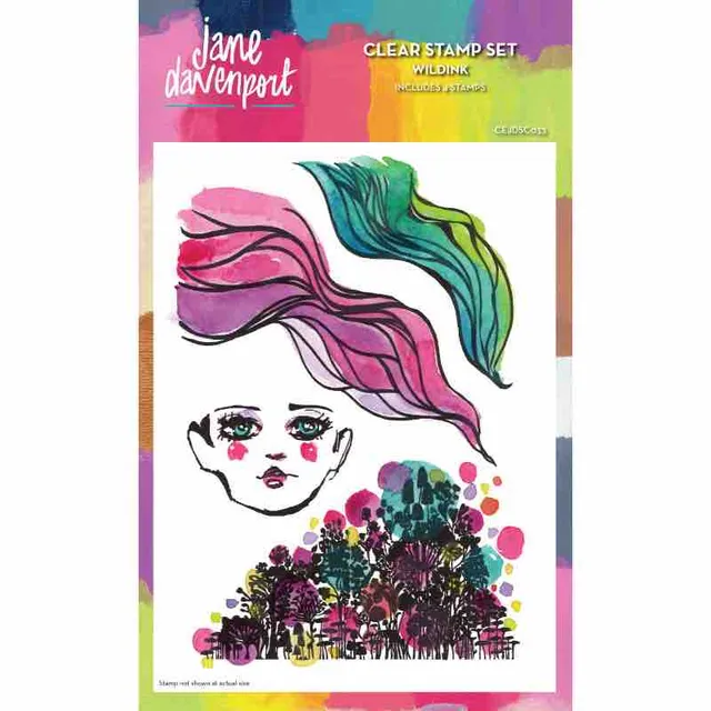 Jane Davenport WildInk Skinny Dip stempelsett akvarell