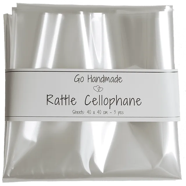 Go Handmade Rattle cellofan raslefolie 40x40 cm 3-pk