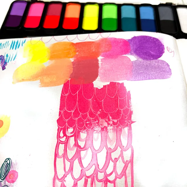Jane Davenport LayerCake Lollies akvarellpalett neon pastell