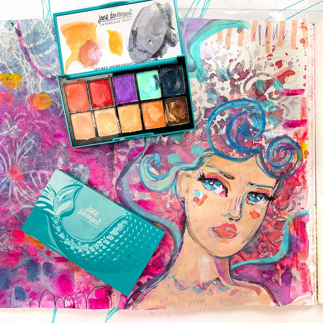 Jane Davenport LayerCake Bite-sized akvarellpalett bundle kompakt