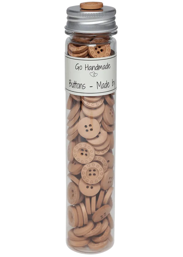 Go Handmade Hearts knapp 18 mm hjerte flaske