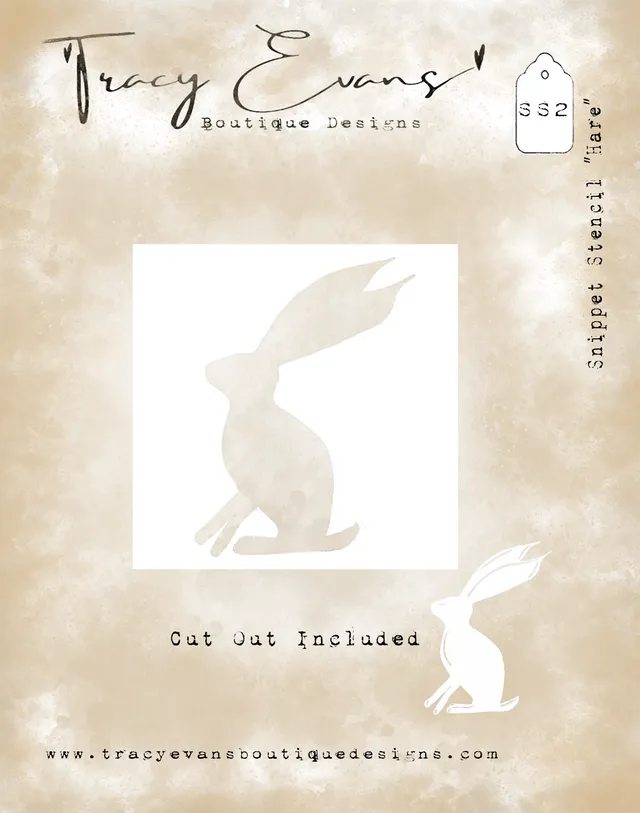 Tracy Evans SS002 Snippet Hare sjablong 10x10 cm hare