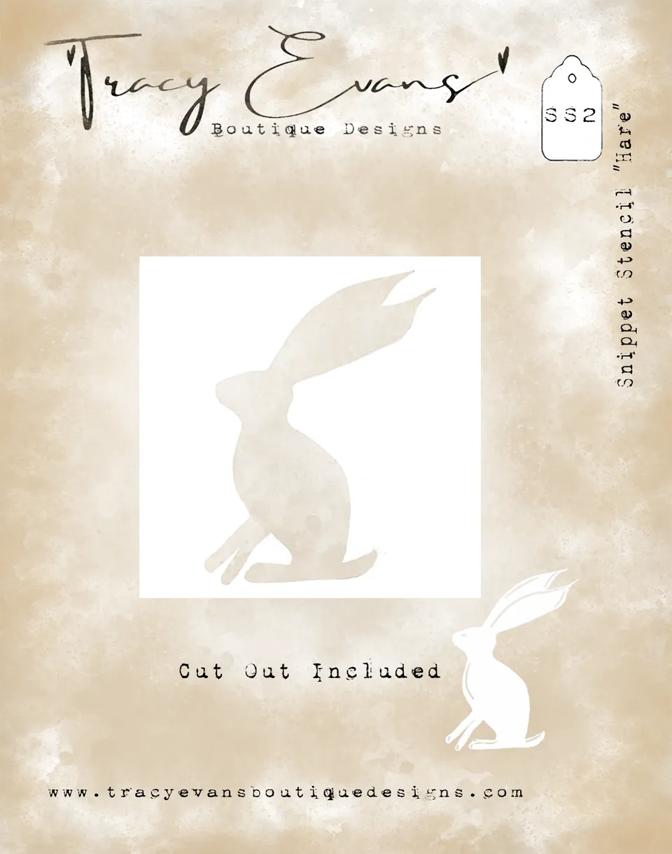Tracy Evans SS002 Snippet Hare sjablong 10x10 cm hare