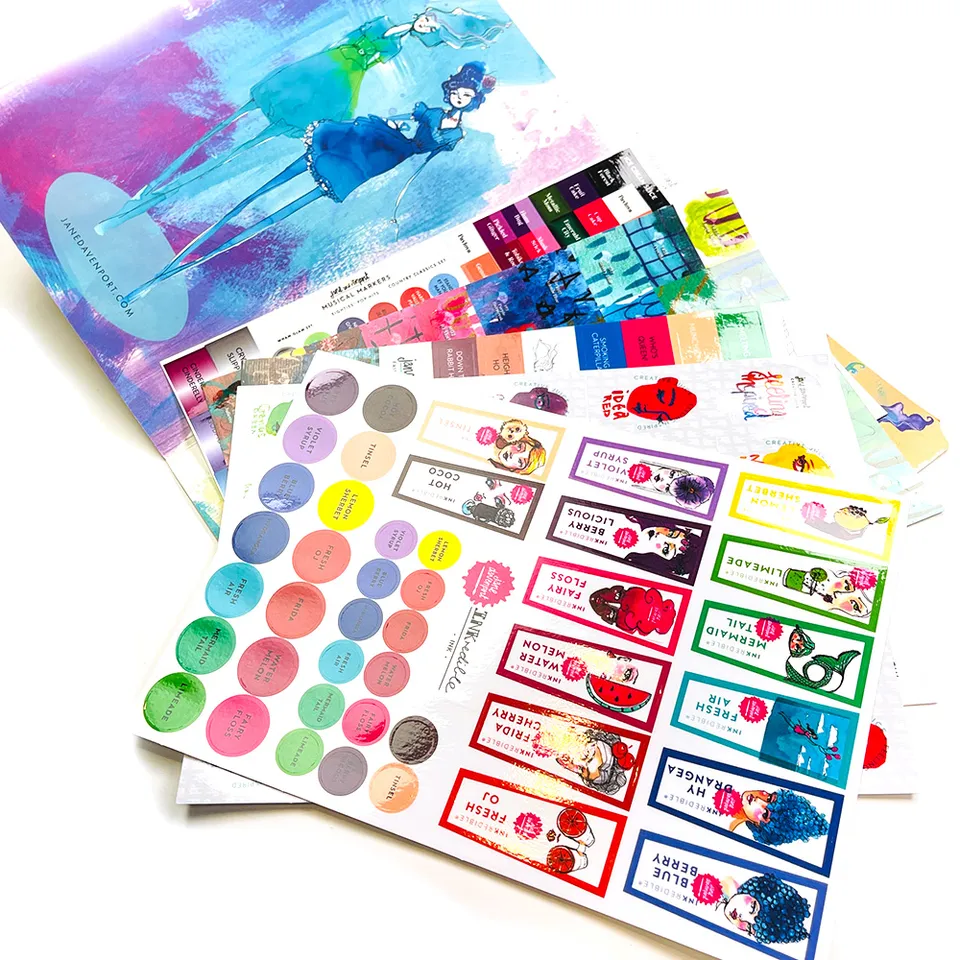 Jane Davenport Art Supply klistremerker organisering