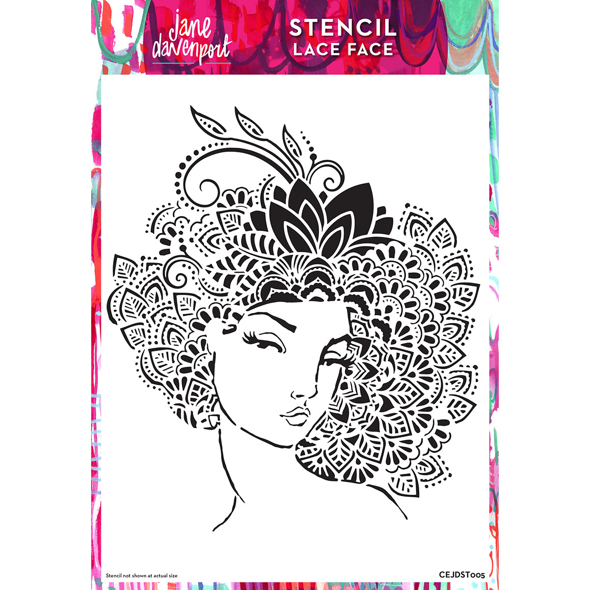 Jane Davenport Whimsical Lace Face sjablong ansikt