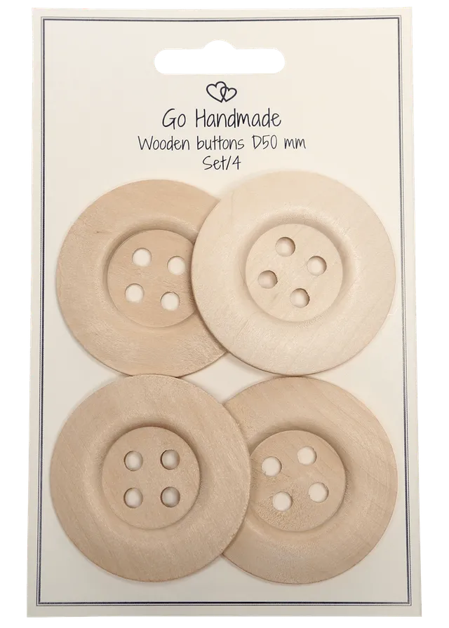Go Handmade treknapper 50 mm 4 stk