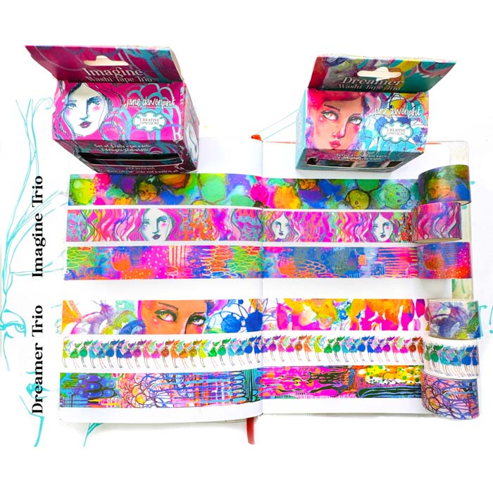 Jane Davenport Dreamer washi trio tape 3 ruller