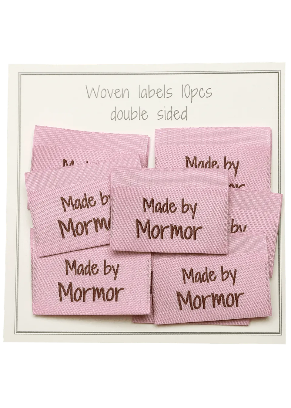 Go Handmade Made by mormor merkelapper 10 stk rosa